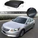 A ABIGAIL Center Console Armrest Cover for 2008 2009 2010 2011 2012 Honda Accord Auto Leather Suture Console Lid Cover Replacement (Black)