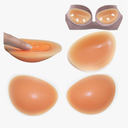Majurphy Sticky Silicone Bra Inserts Pads,Breast Enhancer Push Up Bra Inserts,Chicken Cutlets Bra Insert,Silicone Bra Padding Insert,Orange, 1 Pair