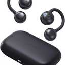 Q87 Open-Ear Headphones, IPX4 Sweatproof, LED Lights,Rotatable Ear Hooks, 8H Playtime + 35H with Charging Case, Multipoint Connection,Bluetooth 5.3 Earbuds for Sport,Running,Workout Fitness