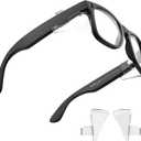 HiBloks Safety Glasses Side Shields for Ray-Ban Meta Wayfarer/Skyler/Headliner (Gen 2) & Oakley Meta HSTN Smart Glasses Accessories, Lightweight, Comfort and Don't Affect Charging (Transparent)