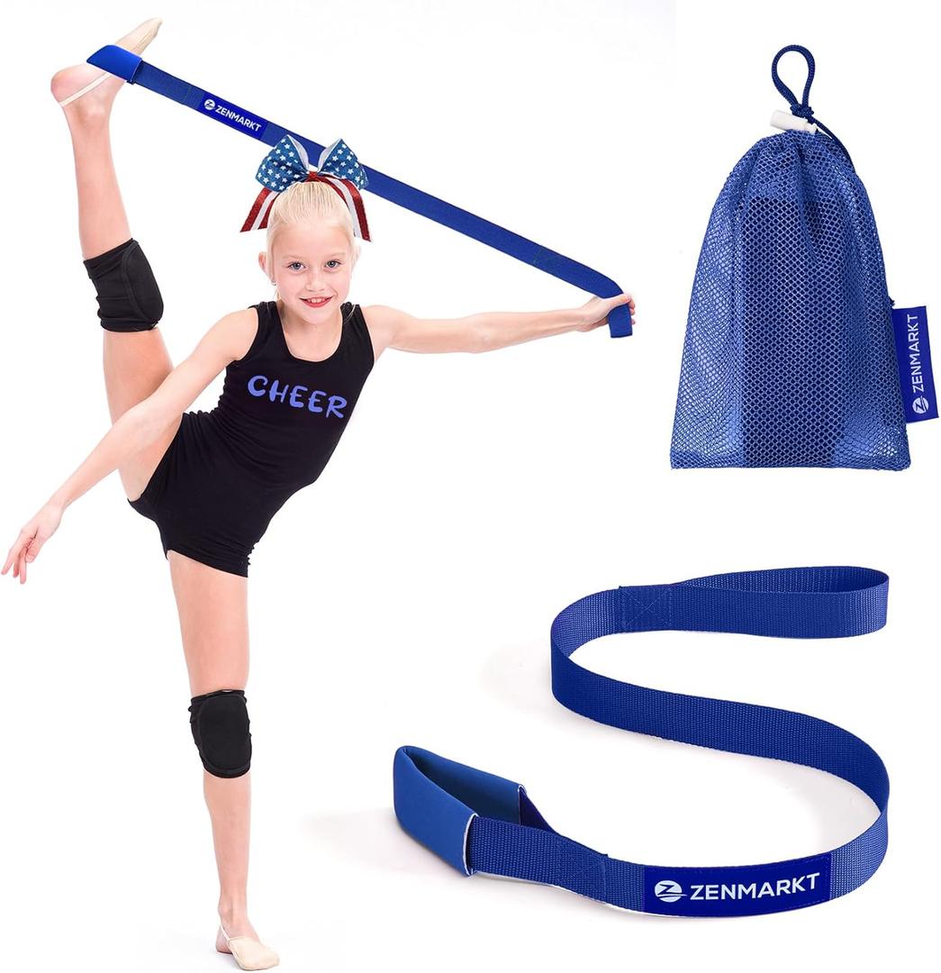 Stretching Strap for Cheer  Flexibility Stunt Strap for Cheerleaders  Durable Cheer Stretching Bands for Improved Flexibility, Range of Motion  Essential Cheer Accessories (Navy)