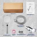 Shower Head with Handheld Shower Head with ON/Off Switch, 3-Modes High Pressure Shower Head with Hose,Chrome Finish