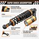 GZYF 12.6 inch 320mm Universal Motorcycle Rear Air Shock Absorbers Adjustable Go Kart Suspension for HONDA for Suzuki for Kawasaki for Yamaha ATV Go Kart Quad Dirt Sport Bikes Black & Gold