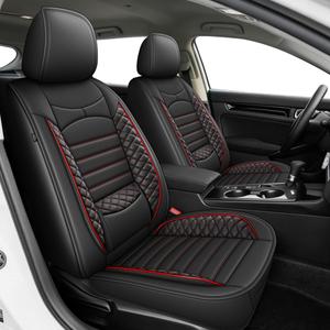 Custom for Honda Civic Seat Covers 2022 2023 2024 2025 2026 Civic Sport/LX/EX/Touring/Sport Hybrid/Sport Touring/Sport Touring Hybrid/EX-L (NOT For Si/Type R) Car Seat Covers (Black&REDLINE,5 Seats)