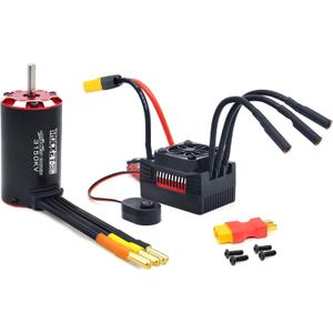 Surpass Hobby 3665 3150KV Brushless Motor and Waterproof 110A ESC Combo Set for 1/10 RC Car Truck(3150KV 110A)