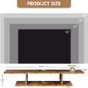 GHC Floating TV Stand, Wall Mounted Entertainment Center and Cabinet Shelf, TV Console with Storage, Media Console for DVD Player, Space-Saving Under TV Shelf for Bedroom (Rustic Brown)