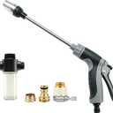 Aquoxis Pressure Washer Gun, High Pressure Hose Nozzle, 3 Spray Modes Handheld Pressure Washer Nozzle for 3/4" Garden Hose, Watering Sprayer for Cleaning Yard Patio Car Pets