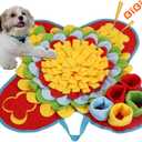 Yummy Sam Snuffle Mat for Small and Medium Dogs, 2 in 1 Portable Interactive Nose Smell Training Sniffing Pad with Puzzle Toys for Boredom Stimulating Slow Eating and Keep Busy (Muilticolor)