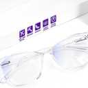 Cat Eye Distance Glasses for Women,Oversized Near Sighted Driving Eyeglasses,Clear Nearsighted Myopia Glass (Crystal) 2.5