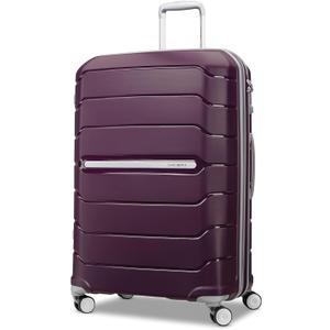Samsonite Freeform Large Checked Luggage with Dual 360 Spinner Wheels - TSA Lock, Airline-Approved - Lightweight Durable Polypropylene Expandable Hardshell - Amethyst Purple