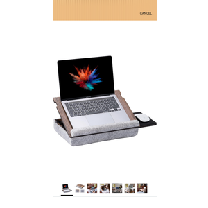 Vigo Wood Lap Desk for Laptop - Laptop Tray with Cushion, Portable Lap Desk for Lap, Adjustable Lapdesk, Couch Lap top Table for Work, Ergonomic Lap top Stand for Bed