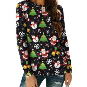 AUTOMET Womens Basic Long Sleeve Crewneck, Plus Size Winter & Spring Top, Casual Fall Tee for Teacher & Everyday Outfits (Black, S)