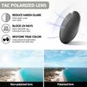 TJUTR Polarized Sunglasses Fit Over Glasses for Women, Oversized Driving Sun Glasses with Rhinestone Designer Style (A2 Black/Grey)