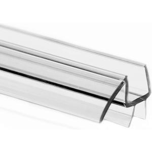 eatelle Shower Door Bottom Seal with Drip Rail for 3/8" (10mm) Thick Glass, 36" Long Sweep - Ultra Clear Polycarbonate