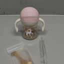 Sippy Cups for Toddlers 1-3, Spill Proof Weighted Straw Cup with Handle for Baby 6 Months + old, 2 Silicone Straws, PPSU, BPA Free, 9 oz (Pink)