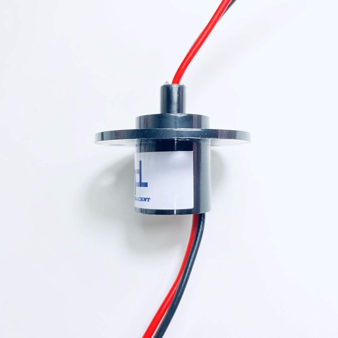 Taidacent 2 Wires 15A 20A 30A 40A 60A Slip Ring Collector Ring Rotary Electrical Contact (15A)