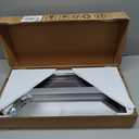 ROCKPOINT Stainless Steel Shelf 10 x 16 Inches 190lb, NSF Metal Commercial Shelves Wall Mount Floating Shelving with Backsplash for Restaurant, Kitchen, Home and Hotel, Silver