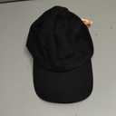 Womens Satin Lined Unstructured Baseball Cap Unisex Silk Lining Washed Cotton Adjustable Vintage Dad Hat (Black)