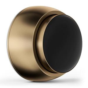 Door Stopper Wall Protector with Silicone Head, Aluminum Door Knob Wall Protector, Spring Shock Absorption Technology, 1.65" Door Stoppers for Wall, Adhesive Installation or with Screw, Bronze