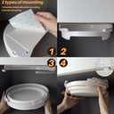 Paper Plate Dispenser Just for 10-1/16 inches Paper Plates, Under Cabinet Papers Plates Holder, can be Taken up and Down, Suitable for RV Travel and use for Under Kitchen cabinets