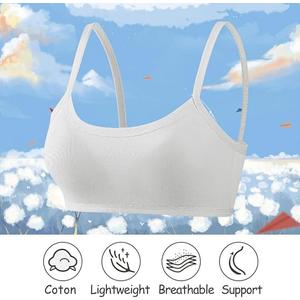 Fruit of the Loom Women's Cotton Tank Bra - Ultimate Comfort & Breathable Fit (40, White/White)