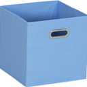 Household Essentials 6 ct Open Fabric Cube Storage Bins, Carolina Blue
