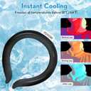3 x Neck Cooling Tube,Cooling Wrap for Summer,Reusable Ice Neck Ring Wearable Body Cooling Products for Heat Outdoor Sports(Black)