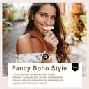 JR.DM Boho Beaded Handmade Braided Bracelet Band Women 20mm Compatible with Samsung Galaxy Watch 7/6/5/4/Active 2/4 Classic/6 Classic/5 Pro/FE 40mm 42mm 43mm 44mm 45mm 46mm 47mm (A3 Khaki Natural Stone (Only 20mm))