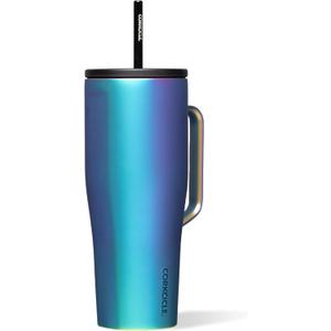 Corkcicle Cold Cup XL Insulated Tumbler with Handle, Lid, & Straw, Dragonfly, 30 oz  Reusable Cupholder Friendly Water Bottle Keeps Drinks Cold 12hrs