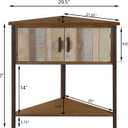Solid Wood Corner Cabinet with Storage - Entryway Cabinet with Storage, Small Space Solution for Living Room, Apartment, Rustic Cabin Style Accent Table (Natural Blue)