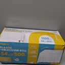 White Plastic Table Cover Roll - 54IN x 300FT, Table Cloth for Rectangle Table with Slide Cutter, Plastic Table Cloth Disposable with Cut-to-Size Design for Weddings, Banquets, Parties