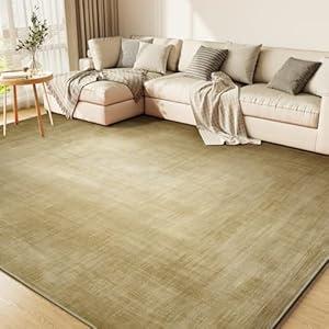 5x7 Area Rugs for Living Room, Machine Washable Non Slip Area Rug Modern Abstract Indoor Rug Carpet Ultra Soft Rugs for Bedroom Dining Room Playroom Bedside Office, Khaki