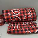 VitalCozy 10 Pcs Valentine's Day Buffalo Plaid Kitchen Decor Set Oven Mitts and Pot Holders Heart Kitchen Towels and Rugs for Chef Baking Cooking Grilling BBQ Gift