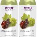 NOW Solutions, Grapeseed Oil, Skin Care for Sensitive Skin, Light Silky Moisturizer for All Skin Types, 4-Ounce (4 Fl Oz (Pack of 2))