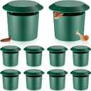 Qualirey 10 Pcs Beer Slug Snail Traps 3.86 x 4.41 Inch Plastic Snail Trapper Reusable Snails Catcher Slug House for Garden Farm