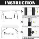 8-Pack Table Leg Extensions - Straight/Bent Leg Folding Table, Metal Extenders, Reduces Stooped Work, 4 Level Height Adjustable Risers