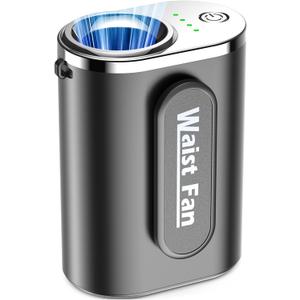 SLENPET Waist Clip Fan, 18000RPM Portable Belt with 4 Speeds, 4000mAh Battery, 0.34LBS, Max 12H Use, Type-C Charging, Rechargeable Cooling Design for Under-Shirt & Outdoor Travel