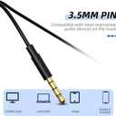 MORMOQUE EP-06 Wired Earbuds in-Ear Earphones,Build-in Microphone Noise Isolating Headphones,3.5mm Jack 4.9ft Long Cord Ear Buds,HD Bass Audio,with 6 Ear Tips,for Smartphones/Laptop/Computer Etc-Black