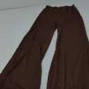 Verdusa Women's Wide Leg Pants Coffee Brown Small