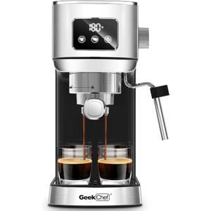 Geek Chef Espresso Machine, 20 Bar Coffee Machine, Latte Machine, Cappuccino Maker, Espresso Maker for Home (1.2L)