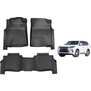 GXARTS Floor Mats Compatible with Lexus LX570 2008-2021 8-Seat
