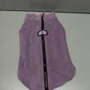 Idepet Dog Fleece Vest Sweater Zip Up Warm Pullover Dogs Jacket with D-Ring Leash Winter Cold Weater Coat Pet Sweatershirt Clothes Hoodie for Small Medium Dogs Boy Girl (Purple, L)