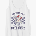 Take Me Out to The Baseball Ball Game Softball Vintage Tank Top, S