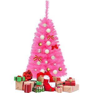 3FT Christmas Tree, Artificial Tabletop Christmas Tree with Stand, Christmas Tree for Home, Party, Office, Holiday Decoration, Pink