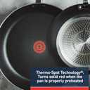 T-Fal Experience Non Stick Fry Pan w/Lid 10 Inch, Induction, Oven Broiler Safe 400F, Compatible with All Cooktops, Cookware, Deep Frying Pan, Cooking Skillet, Pots and Pans, Dishwasher Safe, Black