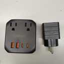 Upgraded 2000W Voltage Converter US to Europe for Hair Dryer - 220V to 110V Converter for European Travel, Power Converter Adapter Combo with 2 PD/QC & UK/AU/US/IT/European Travel Plug Adapters