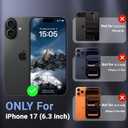 Magnetic for iPhone 17 Case,[Screen Protector] [Compatible with MagSafe][Military Grade Drop Protection][Heavy Duty Protection][Shockproof] 2-Layer Durable Bumper Phone Case 6.3"-Black