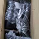 La-Z-Boy Bellamy Executive Office Chair with Memory Foam Cushions, Real Wood Arms and Swivel Base, Waterfall Seat Edge, Faux Bonded Leather