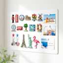 Magnetic Board for Wall 15.7" x 23.6": Large White Display Board for Travel Magnet Collection & Souvenir Decoration | Heavy Duty Metal Panel for Playroom & Kitchen Organization