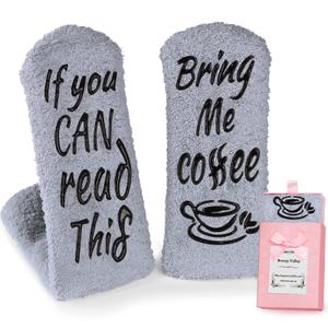 2 x Breezy Valley Happy Retirement Gifts for Women 2026, Best Retirement Gifts for Coworker, Funny Retirement Gifts for Teacher Nurse Doctors, Female Retirement Socks for Mom Grandma Gray